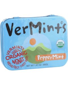 VerMints Breath Mints - All Natural - PepperMint - 1.41 oz - Case of 6