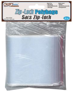 Multicraft Imports Ziplock Polybags 30/Pkg-4"X6" Clear