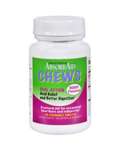 Absorbaid Digestive Chews - Berry Flavor - 90 Tablets