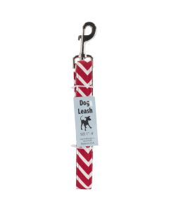 Cape Hobbycraft Dog Leash 6' Red Chevron W/Nickel Plated Swivel Hook-1" Width