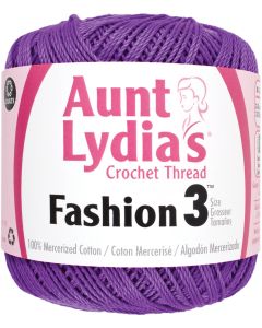 Coats Crochet Aunt Lydia's Fashion Crochet Thread Size 3-Purple