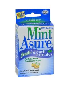 Rainbow Light Fresh Breath Capsules - 100 Percent Natural - Mint Asure - 75 Softgels