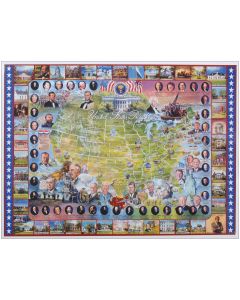 White Mountain Puzzles Jigsaw Puzzle 1000 Pieces 24"X30"-United States Presidents