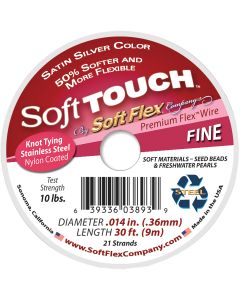 Soft Flex Soft Touch Wire 21-Strand .014"X30'-Silver