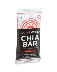 Health Warrior Chia Bar - Mango - .88 oz Bars - Case of 15