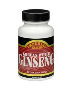 Imperial Elixir Korean White Ginseng - 500 mg - 50 Capsules