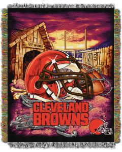 The Northwest Company Browns  "Home Field Advantage" 48x60 Tapestry Throw