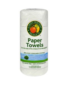 Earth Friendly Jumbo White Paper Towels 2 Ply - Case of 24 - Rolls