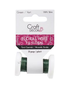 Multicraft Imports Spooled Floral Wire 30 Gauge 118'-Green