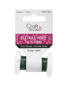 Multicraft Imports Spooled Floral Wire 30 Gauge 118'-Green