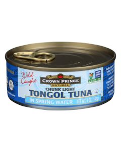 Crown Prince Tongol Tuna In Spring Water - Chunk Light - Case of 12 - 5 oz.