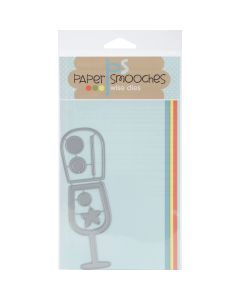Paper Smooches Die-Wine Glass