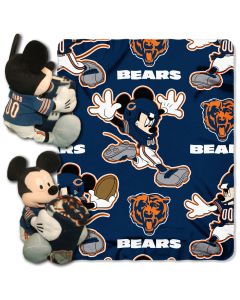 The Northwest Company Bears -Disney 40x50 Fleece Throw w/ 14" Plush Mickey Hugger