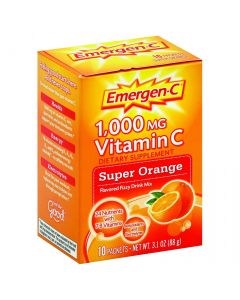 Emergen-C Original Formula - 1000 mg Vitamin C - Super Orange - 10 Packets