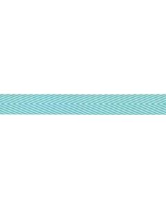 May Arts Twill Chevron Stripe Ribbon 3/4"X30yd-Turquoise