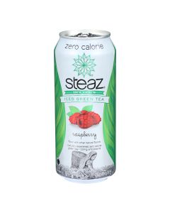 Steaz Zero Calorie Green Tea - Raspberry - Case of 12 - 16 Fl oz.