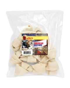 Westminster Pet Products American Beefhide 4-5" Flat Knot Bone 6/Pkg-