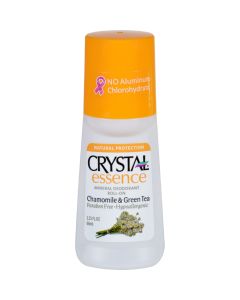 Crystal Essence Mineral Deodorant Roll-On Chamomile and Green Tea - 2.25 fl oz