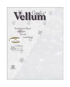 Grafix Vellum 8.5"X11" 12/Pkg-Marble White 29lb
