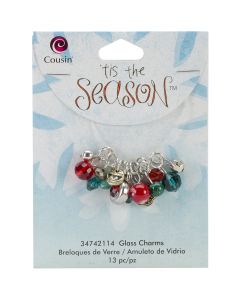 Cousin Tis The Season Charms-Red & Green Drops 13/Pkg
