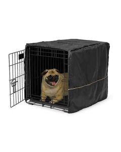 Midwest Quiet Time Pet Crate Cover Black 24.5" x 17.5" x 19"