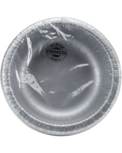 Creative Converting Paper Bowls 20oz 20/Pkg-Shimmering Silver