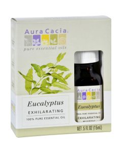 Aura Cacia Pure Essential Oil Eucalyptus Globulus - 0.5 fl oz - Case of 3