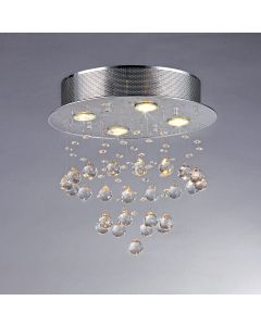 Warehouse of Tiffany Marks Crystal 5-light Chrome Chandelier