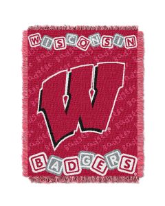 The Northwest Company Wisconsin baby 36"x 46" Triple Woven Jacquard Throw (College) - Wisconsin baby 36"x 46" Triple Woven Jacquard Throw (College)