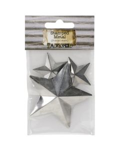 BCI Crafts Salvaged Tin Metal Shapes 3/Pkg-Stars