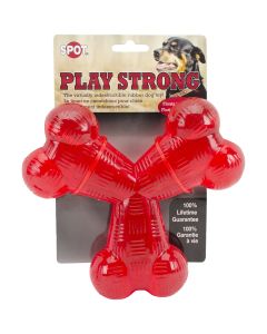 Ethical Pets Play Strong Trident 6" Toy-Red