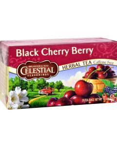 Celestial Seasonings Herbal Tea Caffeine Free Black Cherry Berry - 20 Tea Bags - Case of 6