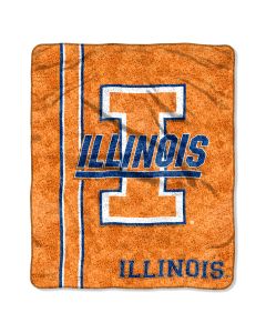 The Northwest Company Illinois College "Jersey" 50x60 Sherpa Throw