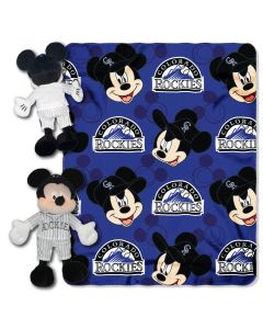 The Northwest Company Rockies   -Disney 40x50 Fleece Throw w/ 14" Plush Mickey Hugger