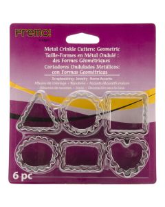 Polyform Premo Sculpey Metal Cutters 6/Pkg-Crinkle