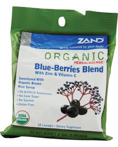Zand Organic HerbaLozenge Blue-Berries Blend - 18 Lozenges - Case of 12