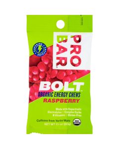 Probar Bolt Energy Chews - Organic Raspberry - 2.1 oz - Case of 12