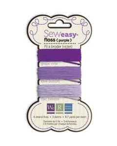 We R Memory Keepers Sew Easy Solid 6-Strand Floss 8.7yd 3/Pkg-Purple