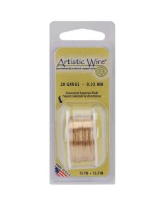 Beadalon Artistic Wire 28 Gauge 15yd-Non-Tarnish Brass