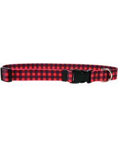 Yellow Dog Design Yellow Dog Collar Medium 14"-20"-Buffalo Plaid Red