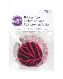 Wilton Standard Baking Cups-Pink Zebra 75/Pkg