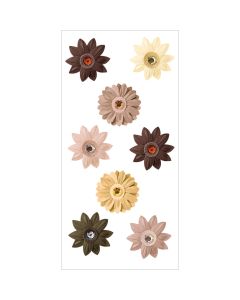 Multicraft Imports MultiCraft Handmade Flowers Stickers-Almond Mocha