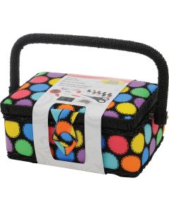 Singer Notions Sewing Basket-7.25"X3.5"X5" Bright Dots