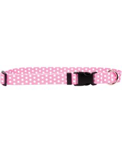 Yellow Dog Design Yellow Dog Collar Extra Small 8"-12"-New Pink Polka Dot