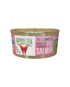 Natural Sea Skinless Boneless Pink Salmon - Salted - Case of 12 - 6 oz.