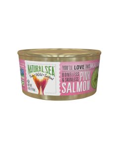 Natural Sea Skinless Boneless Pink Salmon - Salted - Case of 12 - 6 oz.