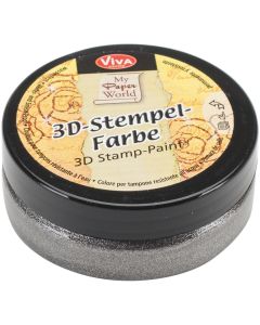 Viva Decor 3D Stamp Paint 50ml-Steel-Metallic