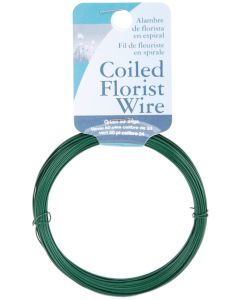 Panacea Coiled Floral Wire 24 Gauge 50'-Green