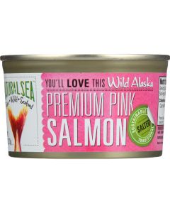 Natural Sea Salmon - Premium Pink - Wild Alaska - Salted - 7.5 oz - case of 12
