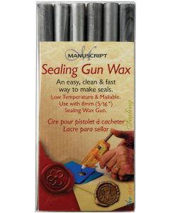 Manuscript Pen Sealing Gun Wax Sticks 6/Pkg-Silver